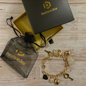 Love Locked Gold Charm Bracelet